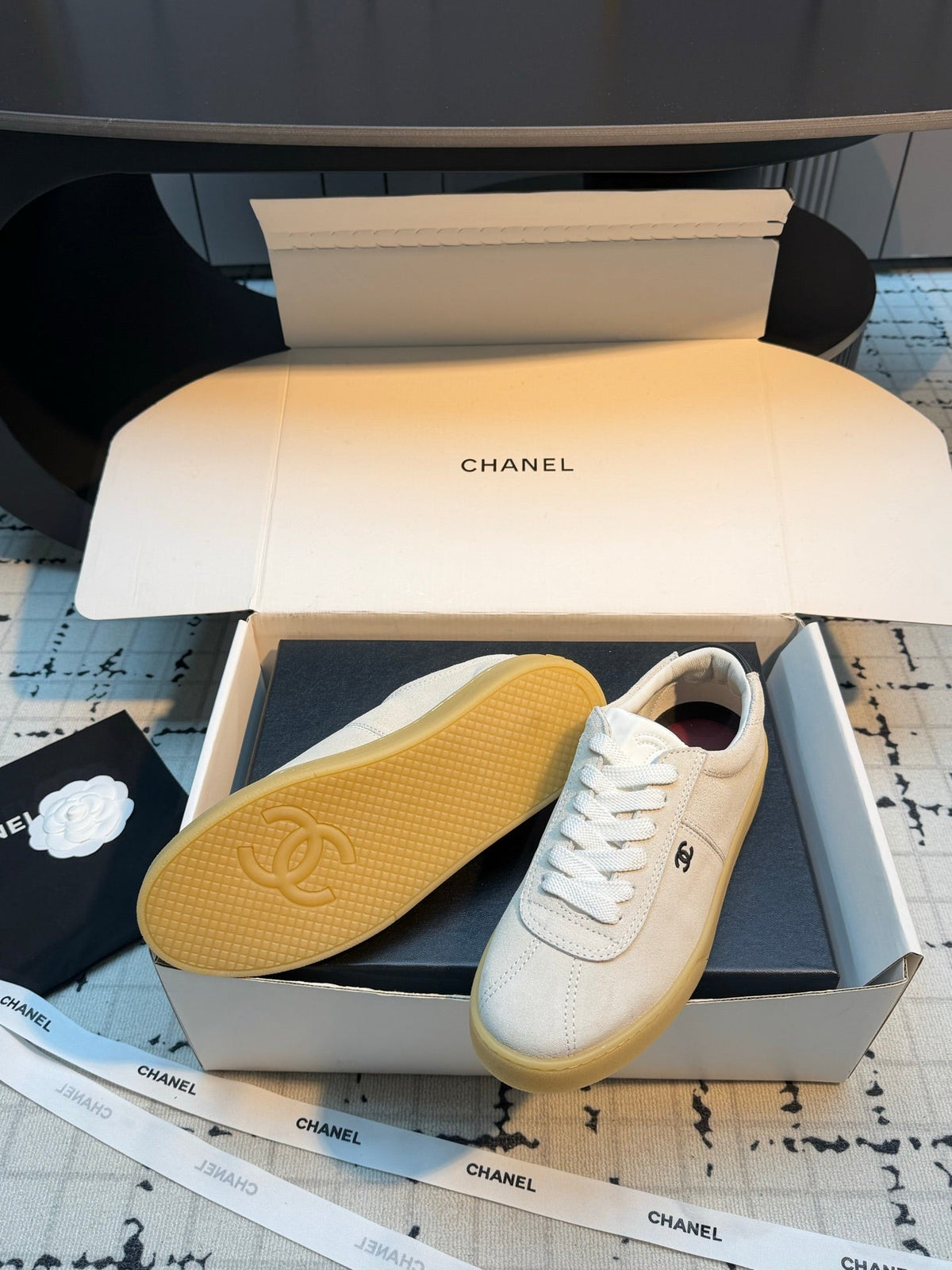 Chanel 2026 Training Sneakers Cow Suede Sheepskin 829180