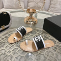 Chanel 2026 Newest Double C Slippers Leather Sheepskin 834459