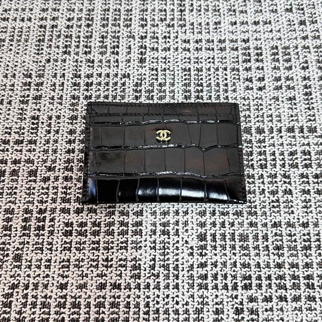 Chanel 2026 Wallet Multicolors Crocodile Embossed Leather