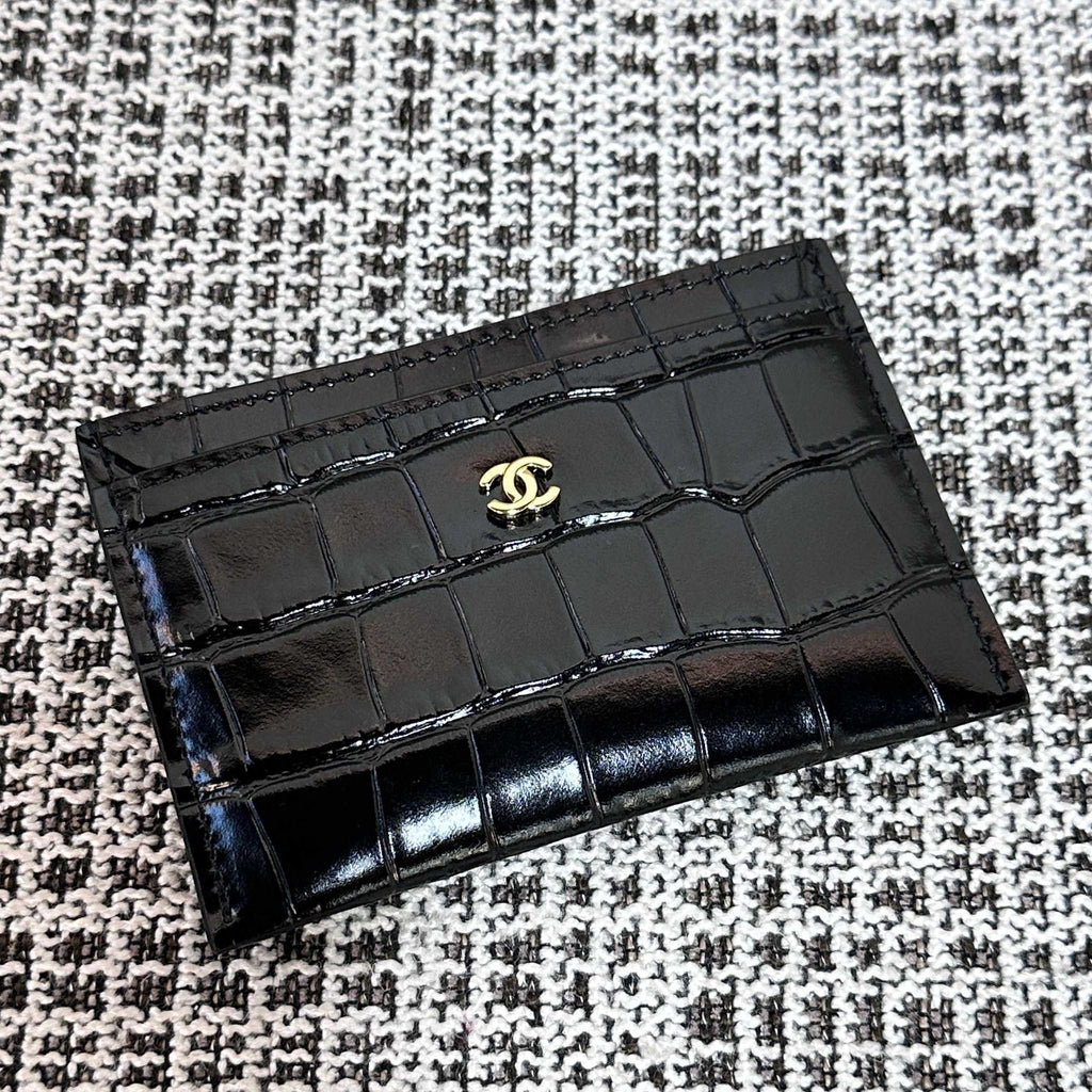 Chanel 2026 Wallet Multicolors Crocodile Embossed Leather