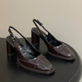 PRA 26SS Slingback 70 Chocolate Brown Cowhide 593845