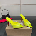 CL 26SS High Heel Sandals 100 Neon Yellow Patent Leather 532170