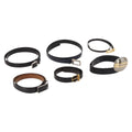 GUCCI LANVIN COLLECTION PRADA Belt Leather 6 Set Black Dark Brown Auth ti3572
