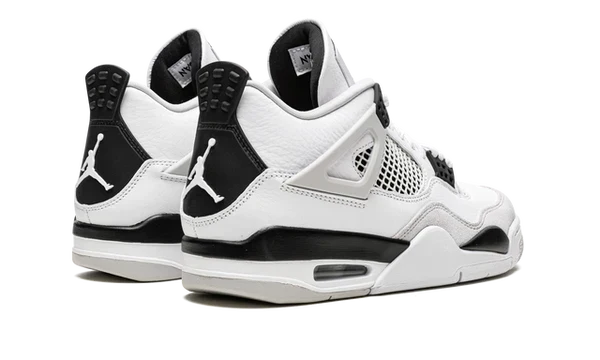 Nike Air Jordan 4 White Gray Black Suede Leather