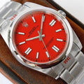 OYSTER PERPETUAL 41 STAINLESS STEEL RED DIAL